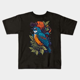 Flight of Discovery: Birdwatching Delights Unfold Kids T-Shirt